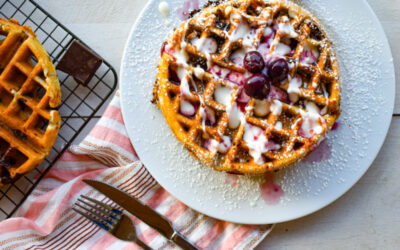 Cherry Chip Waffles