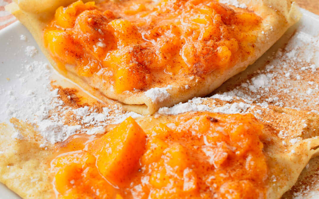 Gluten Free Peach Pie Crepes