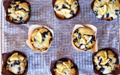 Gluten Free Lemon Infused Blueberry Muffins