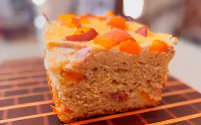 Gluten Free Peaches and Cream Yogurt Loaf